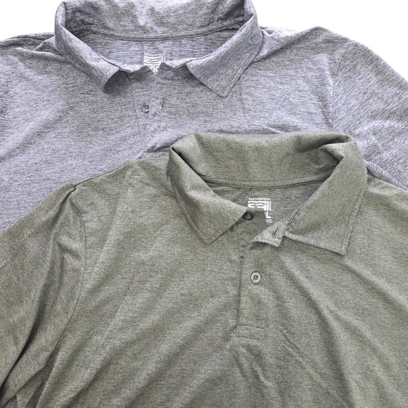 32 Cool Other - Lot 2 Mens Polo Shirts XL Short Sleeve Golf Casual Work Heather Performance